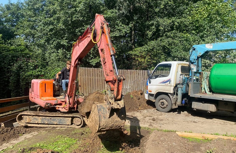 Монтаж газгольдера Спецгаз 6600 л в Петушках под ключ для частного дома